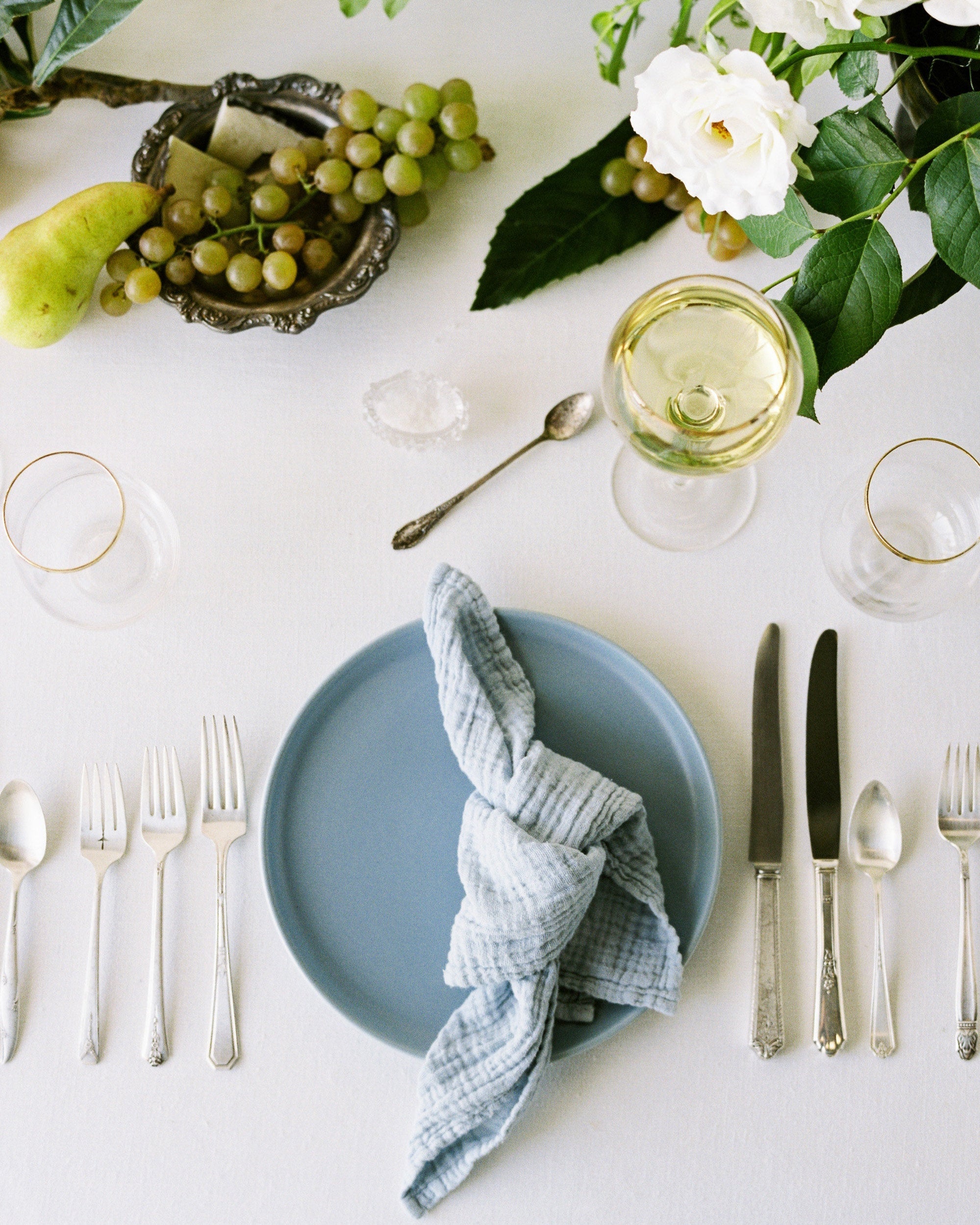 Organic Cotton Napkins – Tuscan Blue (Set of 4)