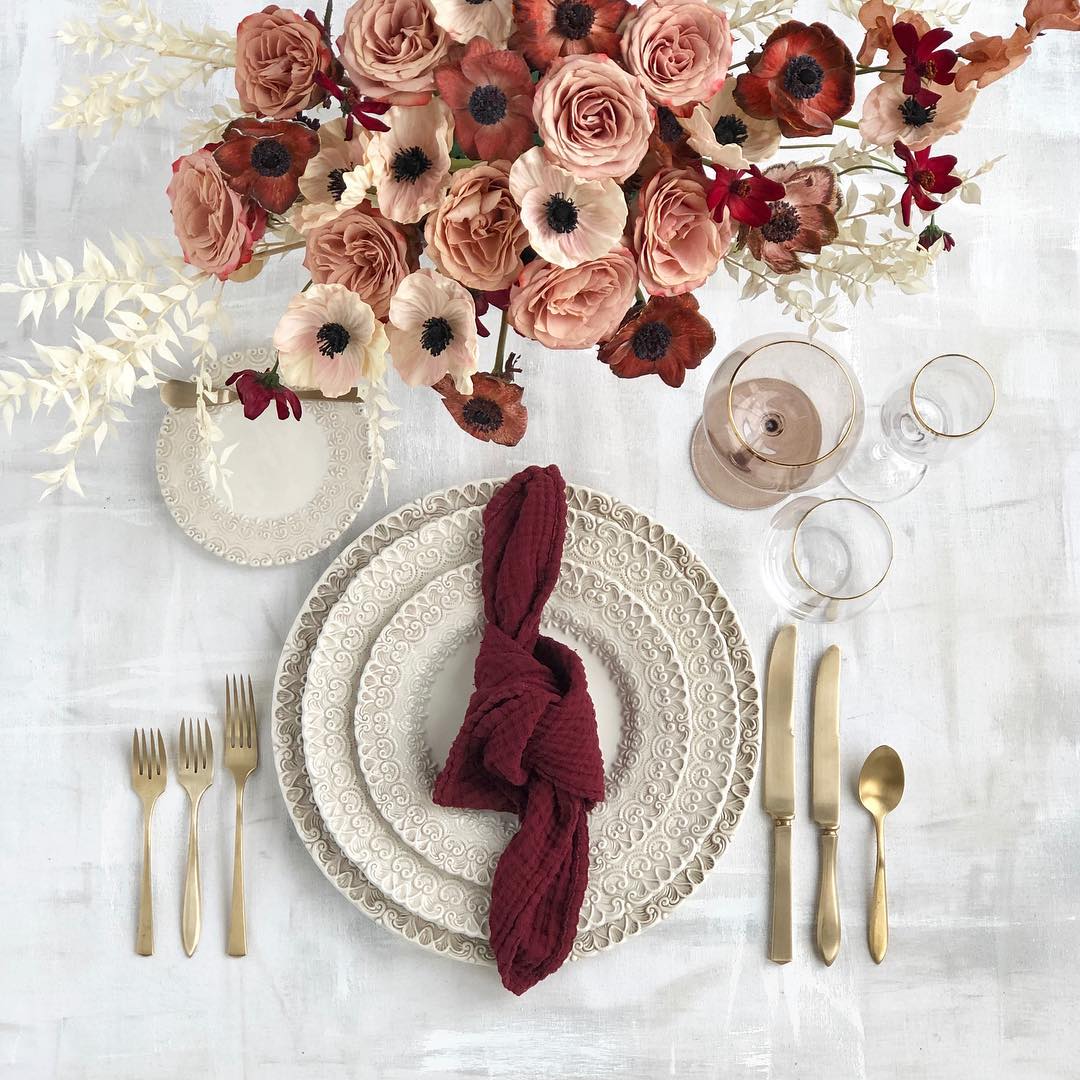 Organic Cotton Napkins – Bordeaux (Set of 4)