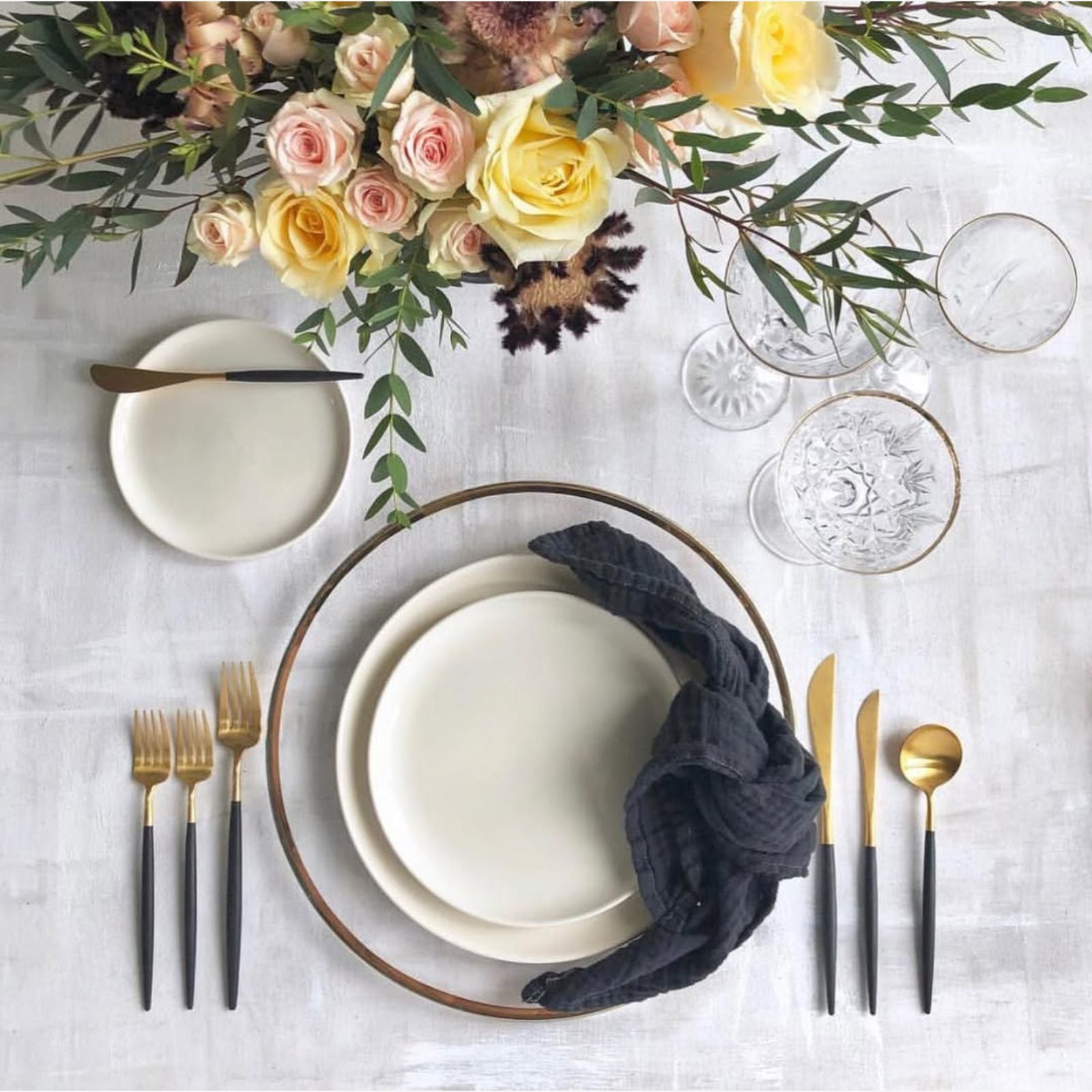 Organic Cotton Napkins – Charcoal (Set of 4)