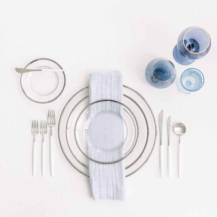 Organic Cotton Napkins – Tuscan Blue (Set of 4)