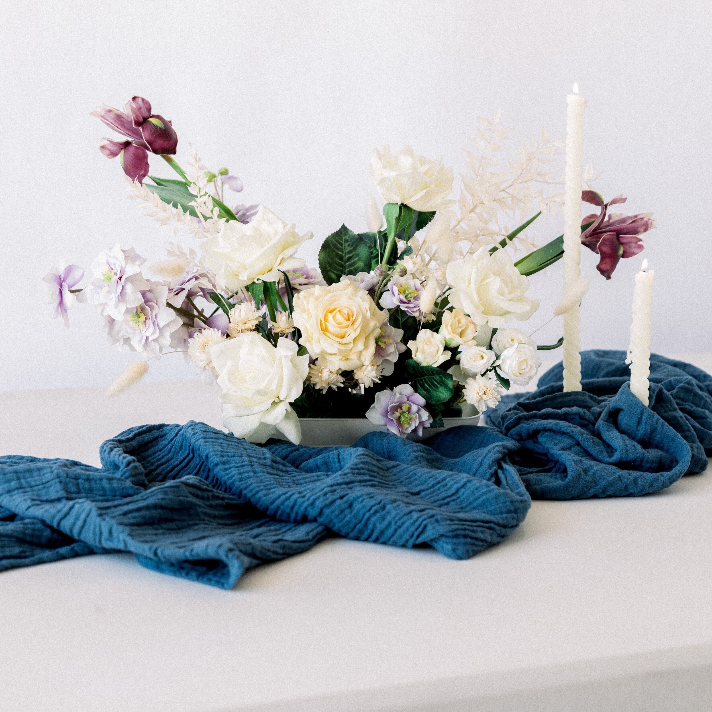 Organic Cotton Table Runner – Marine