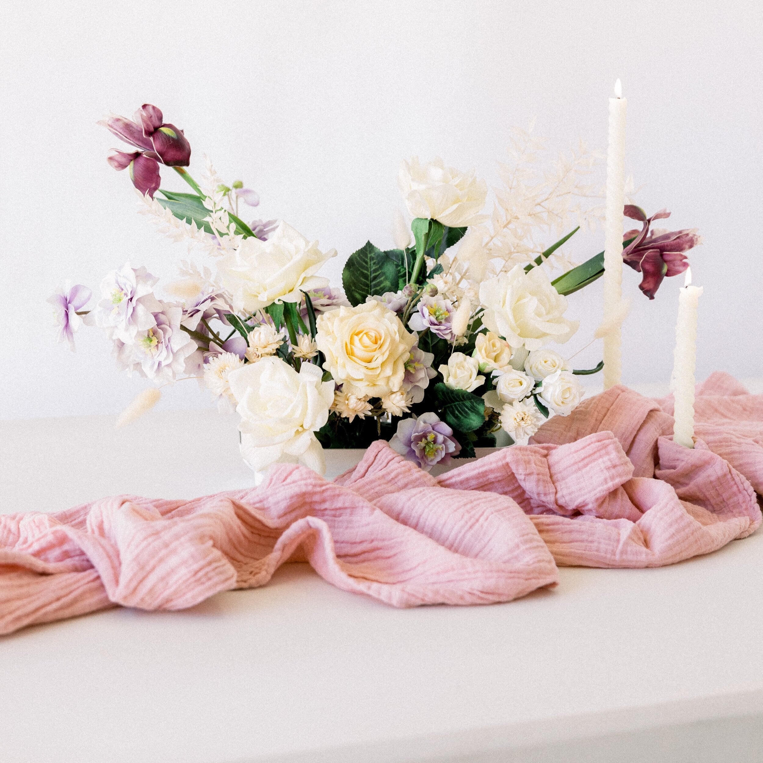 Organic Cotton Table Runner – Rosewater