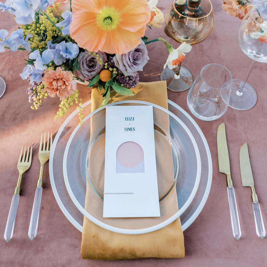 Prism Flatware – Clear + Gold (6-Piece Set)