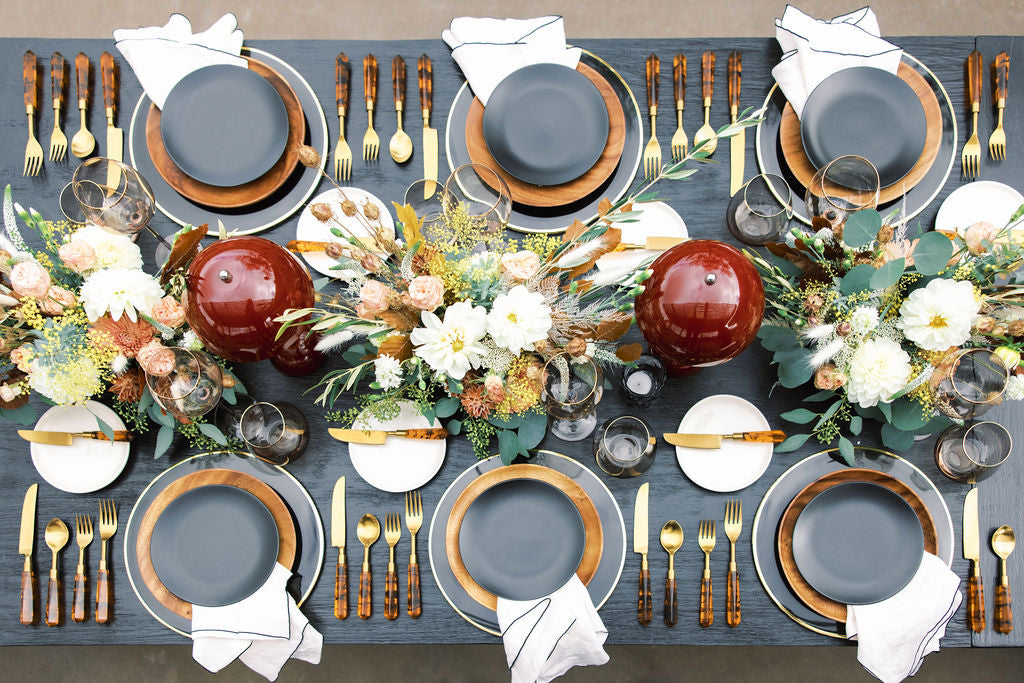 Prism Flatware – Tortoise + Gold (6-Piece Set)