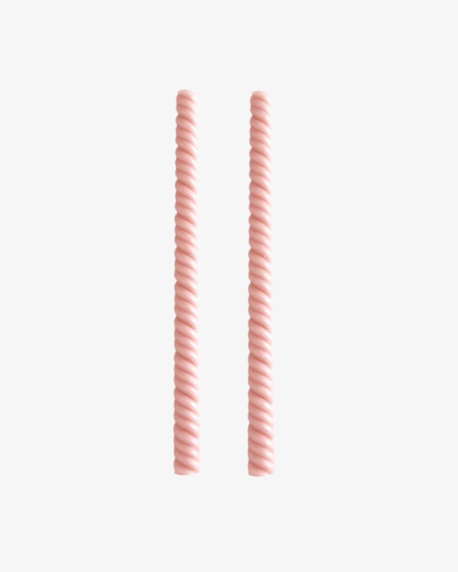 Rosewater helix taper candle in soft pink made of 100% beeswax, set of 2