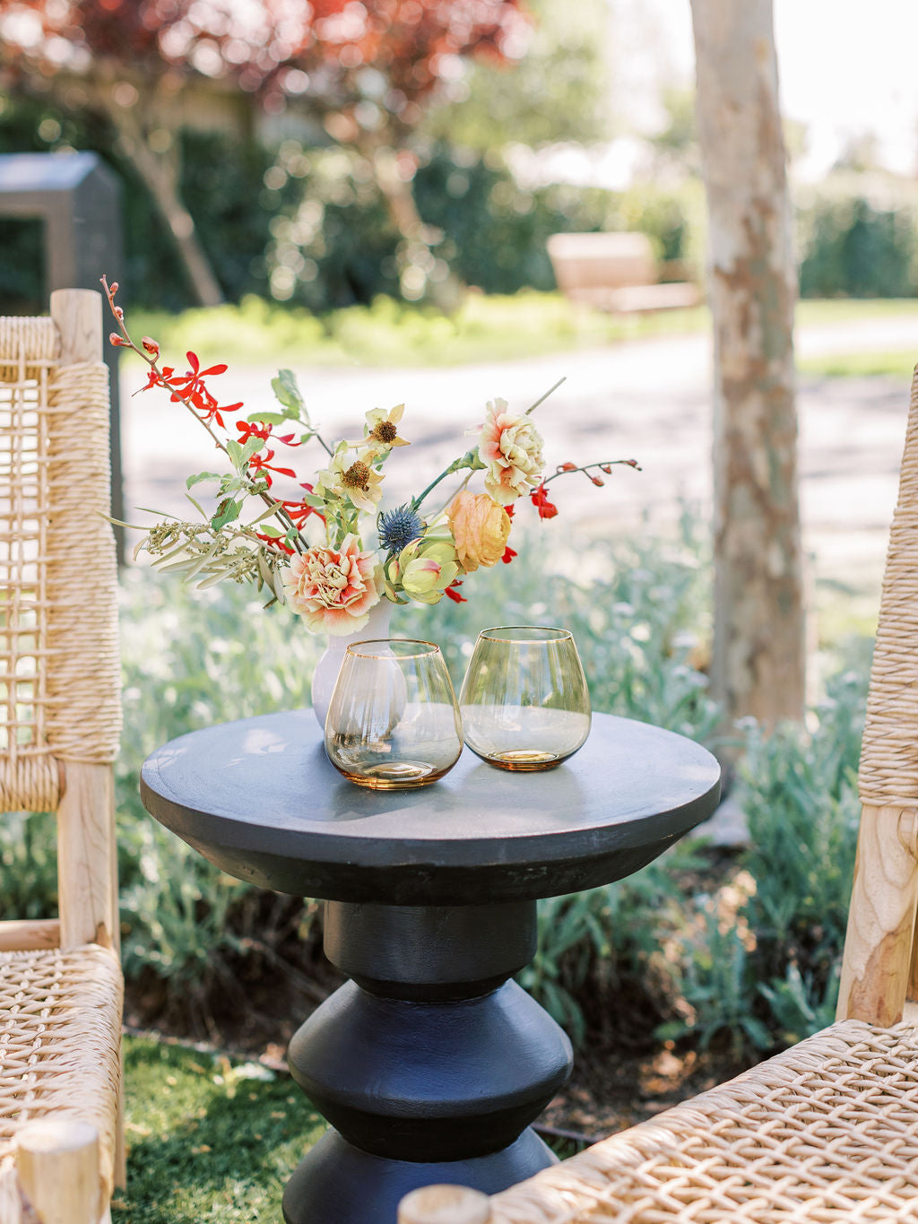 Siren Short Stemless Goblets – Oro with Gold Rim (Set of 4)