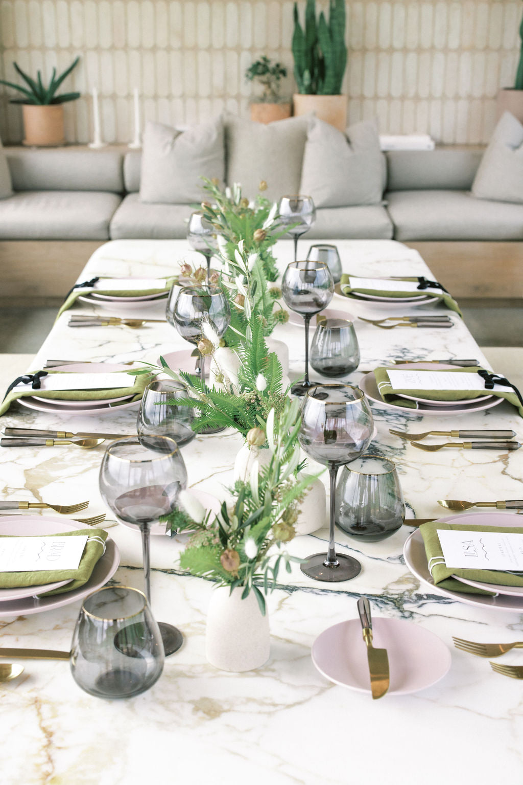 Siren White Wine Goblets – Charcoal with Gold Rim (Set of 4)