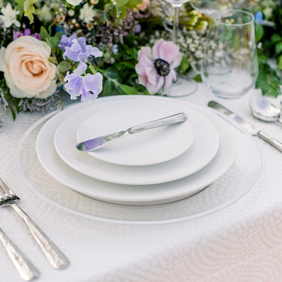 Reactive Dinnerware — White  (Set of 4)