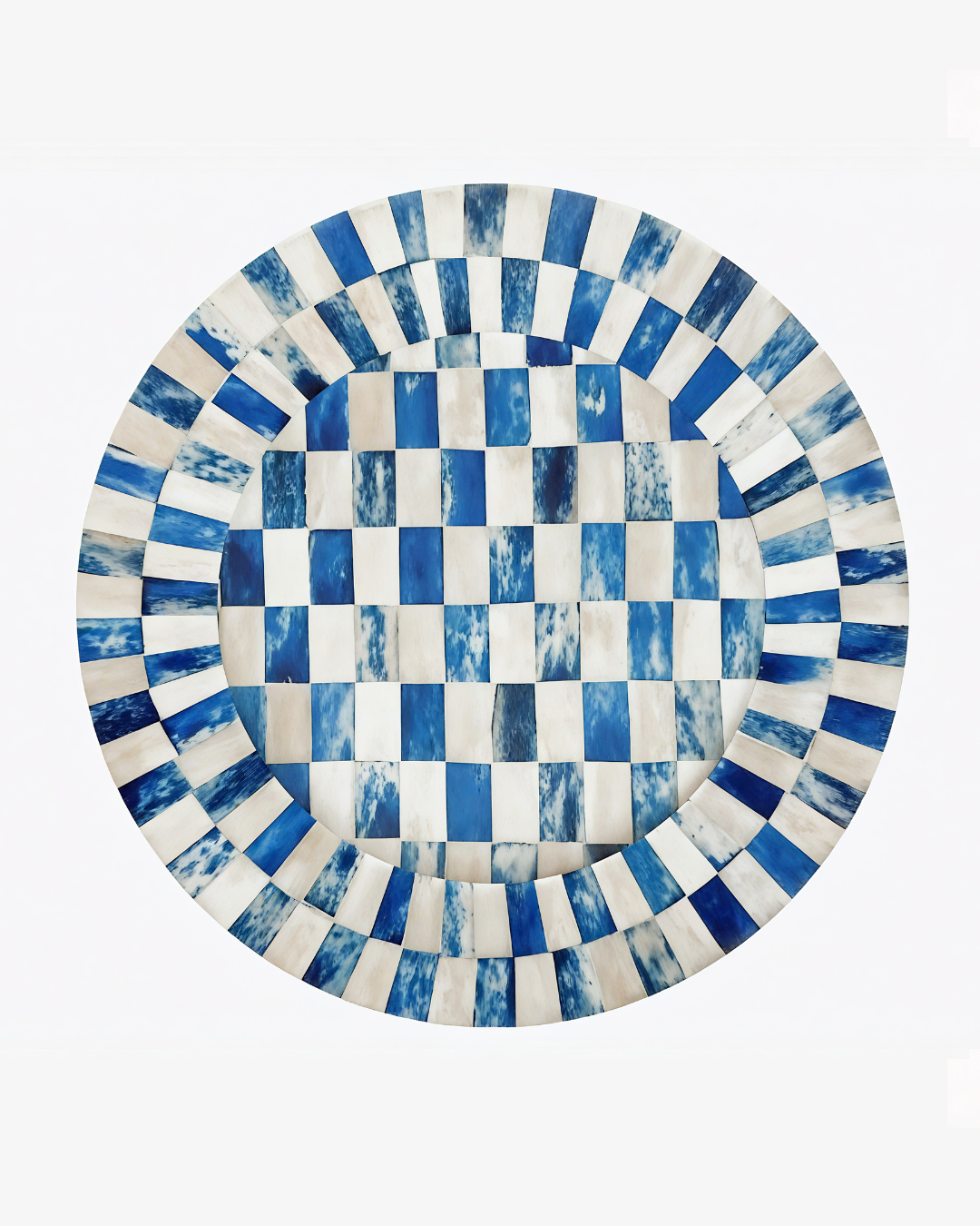 Bone Inlay Charger — Sapphire