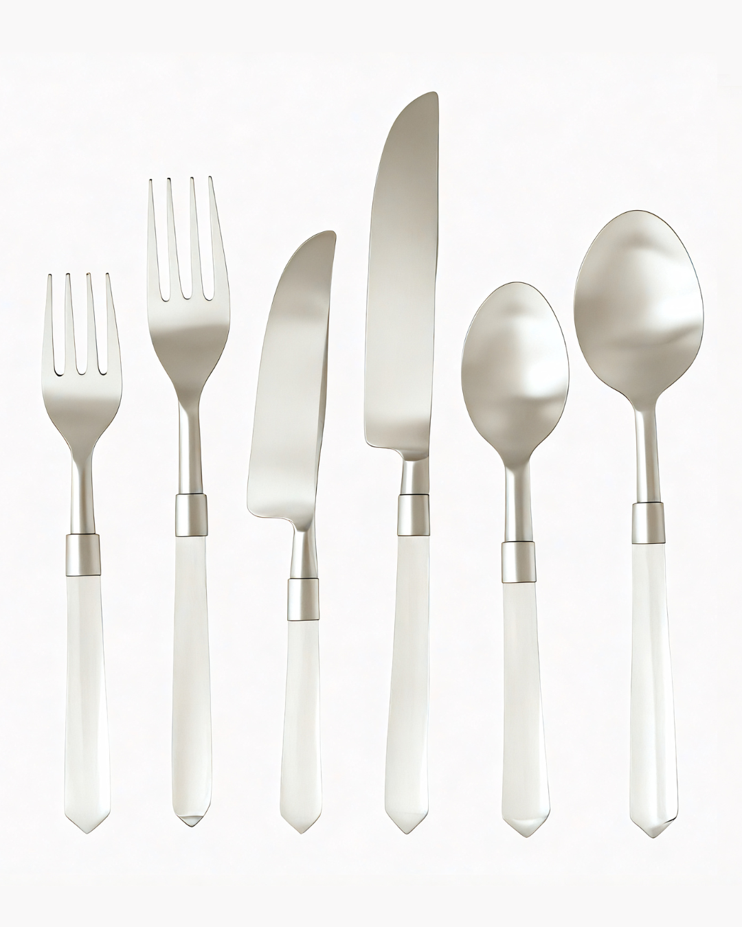 Prism Flatware – Clear + Silver (6-Piece Set)