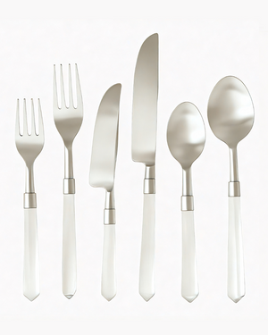 Prism Flatware – Clear + Silver (6-Piece Set)