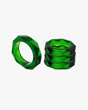 Prism Napkin Rings – Emerald (Set of 4)
