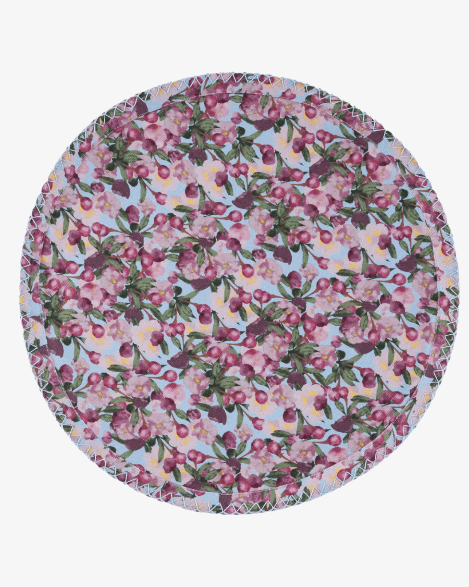 6 Round Placemats Romance is Dead Blue